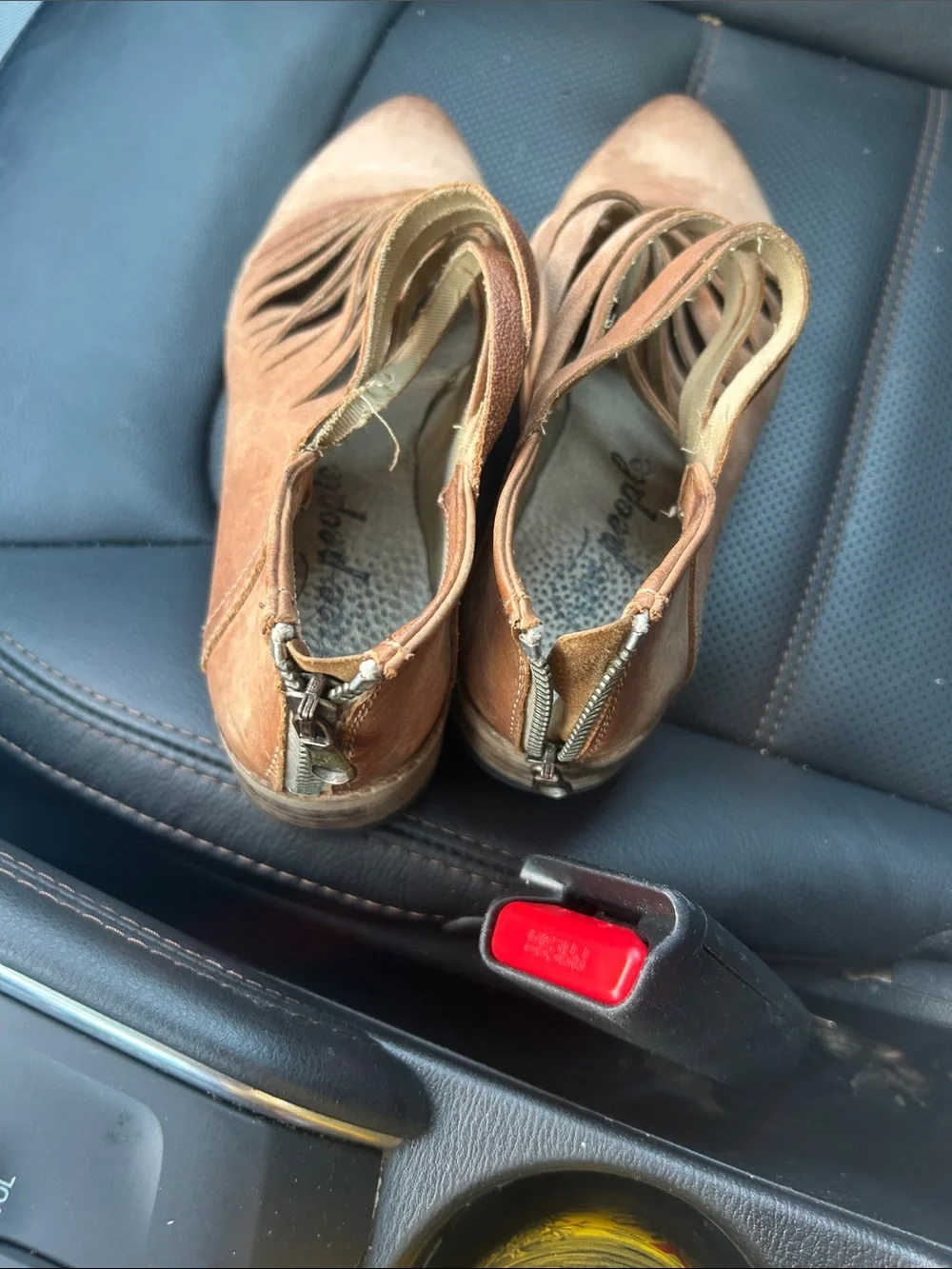 Free People tan suede